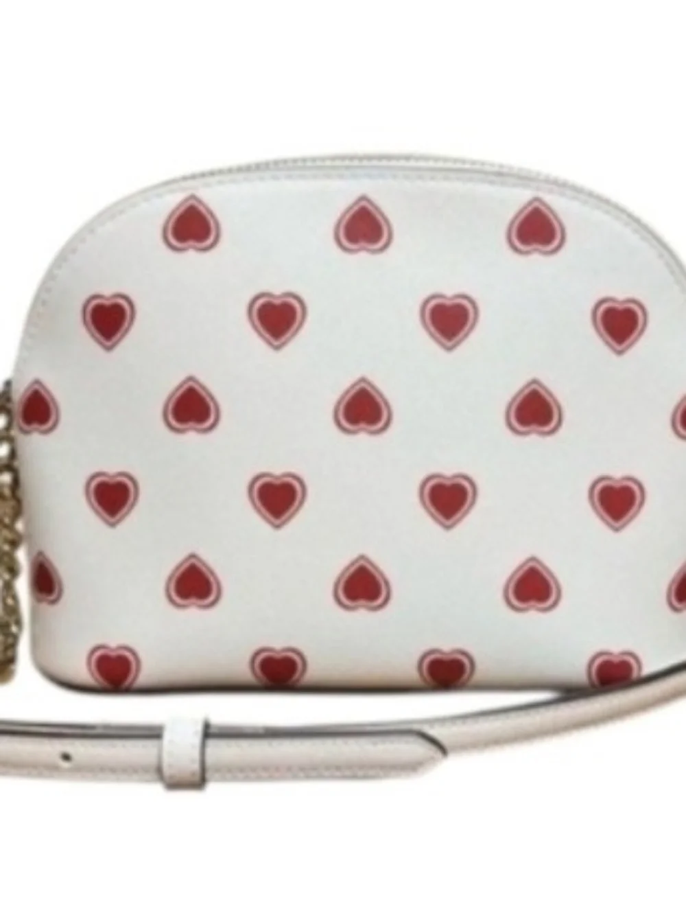 Kate Spade SET ♠️ Spencer Dome Cream CROSSBODY Bag & Cardholder Red heart print